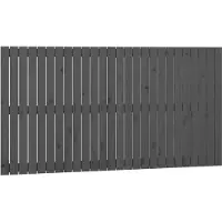 vidaXL Wandhoofdbord 166x3x90 cm massief grenenhout grijs
