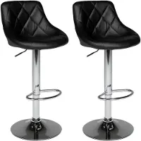Happy Garden Set van 2 zwarte barkrukken JASPER