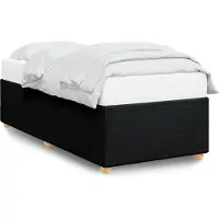 vidaXL Bedframe zonder matras 100x200 cm stof zwart