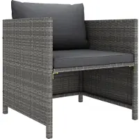 vidaXL 8-delige Loungeset met kussens poly rattan zwart