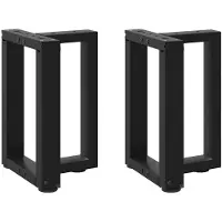 vidaXL Salontafelpoten 2 st T-vormig 28x25x(42-43) cm staal zwart