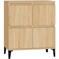 vidaXL Dressoir 60x35x70 cm bewerkt hout sonoma eikenkleurig