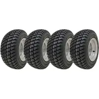 Parnells 16x6,50-8 grasmaaierwiel, 4-laags P332-band, stalen velg, 20 mm lager (set van 4)