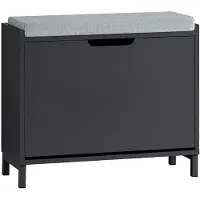 SoBuy FSR151-K-SCH Schoenenbank met kussen, 60x24x52 cm