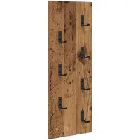 vidaXL Wandgemonteerde kapstok Muurmontage Oudhout 30 x 1,5 x 80 cm