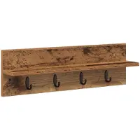 vidaXL Wandgemonteerde kapstok Muurmontage Oudhout 60 x 10,5 x 18 cm