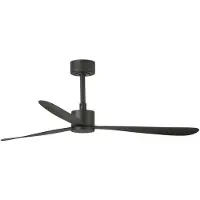 Faro Plafondventilator Amelia, DC-motor 3 bladen zwart Amelia, zwart, Woon-/ Eetkamer, Kunststof, Modern