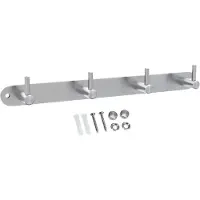 Intirilife roestvrijstalen kapstok model b - 4 haken - jashaken in 5 verschillende designs kledinghaken garderobe