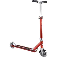 Globber Flow Element Lights Chrome Red vouwstep
