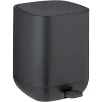 Wenko Davos pedaalemmer 5 liter zwart mat