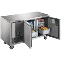 Polar U-serie tweedeurs koelwerkbank 267L