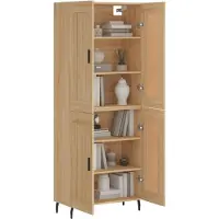 vidaXL Hoge kast 69,5x34x180 cm bewerkt hout sonoma eikenkleurig