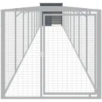 vidaXL Hondenhok met ren 110x1017x110 cm staal antracietkleurig