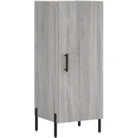 vidaXL Hoge kast 34,5x34x180 cm bewerkt hout grijs sonoma eikenkleurig