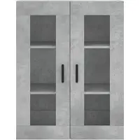 vidaXL Hoge kast 69,5x34x180 cm bewerkt hout betongrijs