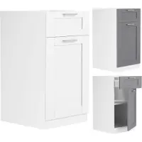 VCM Colura keuken onderkast 40 cm 1 deur, 1 lade antracietgrijs, wit.