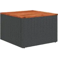 vidaXL 9-delige tuinmeubelset met kussens, zwart, polyrotan