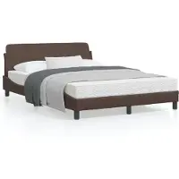 vidaXL Bedframe "Dover" kunstleer bruin 140x190 cm