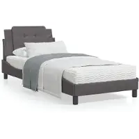 vidaXL Bedframe zonder matras "Zadar" kunstleer grijs 80x200 cm