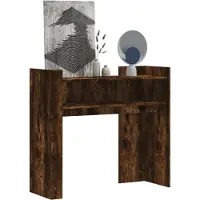 vidaXL Wandtafel 100x35x90 cm bewerkt hout gerookt eikenkleurig
