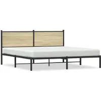 vidaXL Bedframe zonder matras metaal sonoma eikenkleurig 160x200 cm