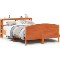vidaXL Bedframe zonder matras massief grenenhout wasbruin 120x200 cm