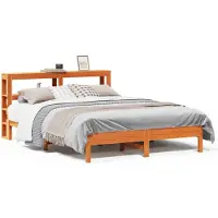 vidaXL Bedframe zonder matras massief grenenhout wasbruin 140x200 cm