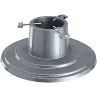 Kadax Kerstboomstandaard, kerstboomstandaard met waterreservoir, dennenboomstandaard voor een echte boom, kunststof standaard voor een kerstboom (zilver/boomhoogte tot 2 m)