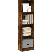 vidaXL Boekenkast 40x24x143 cm bewerkt hout gerookt eikenkleurig