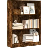 vidaXL Boekenkast 80x24x109 cm bewerkt hout gerookt eikenkleurig