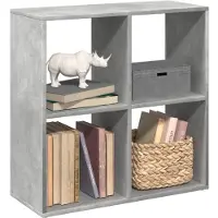 vidaXL Kamerscherm / boekenkast 69,5x29x69,5 cm hout betongrijs