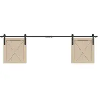 vidaXL Ophangset voor schuifdeur 183 cm koolstofstaal