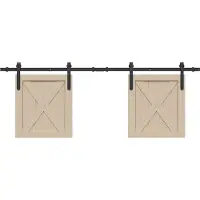 vidaXL Ophangset voor schuifdeur 152 cm koolstofstaal