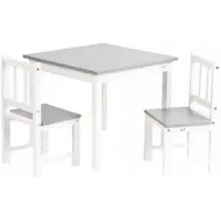 Geuther Kinderstoeljes voor Peuter met Kindertafel - Kinderzitgroep - 3-delige kinderzitgroep van hout - schildertafel voor kinderen - Wit