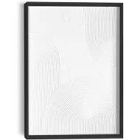 Praxis Schilderij Reliëf Bogen - 30 X 40 Cm - Wit - Hout