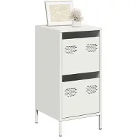 vidaXL Dressoir 35x39x73,5 cm koudgewalst staal wit