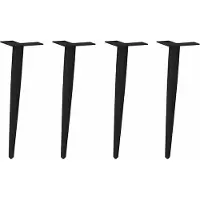 vidaXL Salontafelpoten conische vorm 4 st 42-43 cm staal zwart