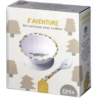 Petit Jour Paris Vla schaaltje met Zuignap met lepeltje aventure