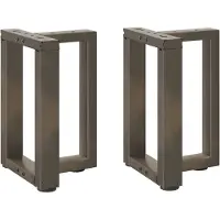 vidaXL Salontafelpoten 2 st T-vormig 28x25x(42-43) cm staal naturel