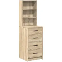 vidaXL Highboard Sonoma eiken 40 x 41 x 135 cm Bewerkt hout