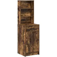vidaXL Highboard Rook Eiken 41 x 40 x 135 cm Bewerkt hout