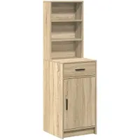 vidaXL Highboard Sonoma Eik 41 x 40 x 135 cm Bewerkt hout