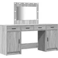 vidaXL Kaptafel 3 st Grijs 78,5 x 41 x 135 cm Bewerkt hout