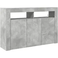 vidaXL Dressoir Beton Grijs 116 x 30 x 75 cm Bewerkt hout
