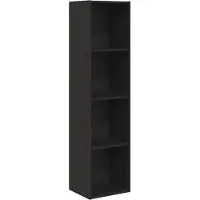 vidaXL Boekenkast Muurmontage Zwart Eiken 143 x 30 x 36 cm