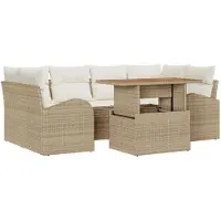 vidaXL Tuinbank Set 7 st Beige en Crème 100 x 55 x 73 cm