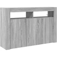 vidaXL Dressoir Grijs Sonoma 116 x 30 x 75 cm Bewerkt hout