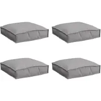 vidaXL Kussen 4 pcs Oxford Stof Grijs 40 x 40 x 8 cm