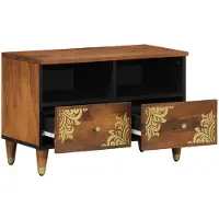 vidaXL TV Kast Honing bruin 70 x 33 x 46 cm Massief Mango Hout