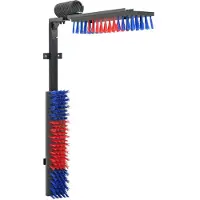 vidaXL Vee borstels Verstelbaar Rood en blauw 84 x 10 x 91 cm PVC